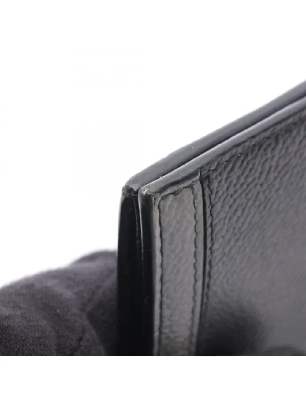 Prada Bifold Wallet Black Gray Leather Long Billfold